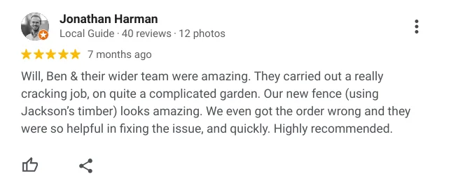 Bristol fencing google review 4