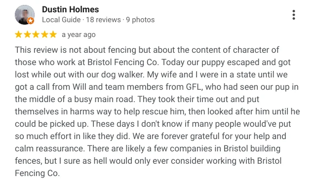 Bristol fencing google review 6